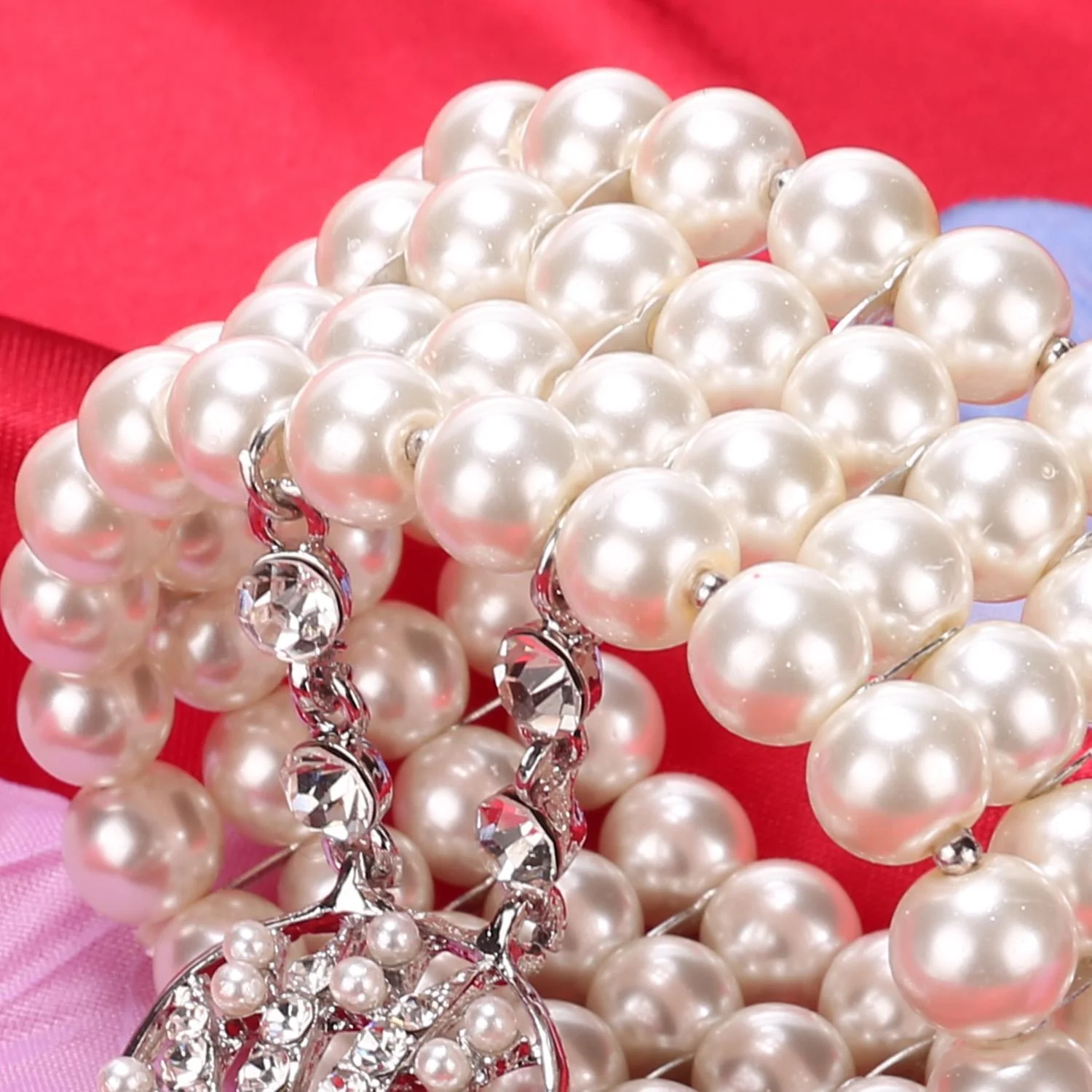 1920s Bracelet Flapper en Argent avec Perle - Image 3