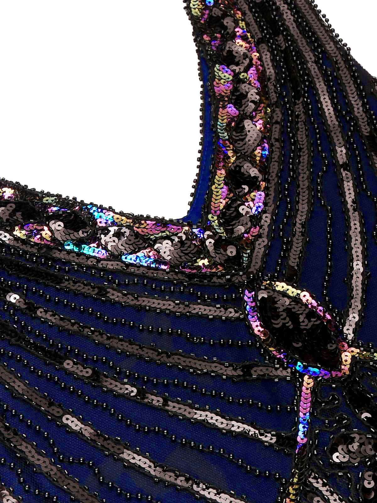 Robe Charleston Noir Cocktail Années 20 à Franges Paillettes Gatsby - Image 24