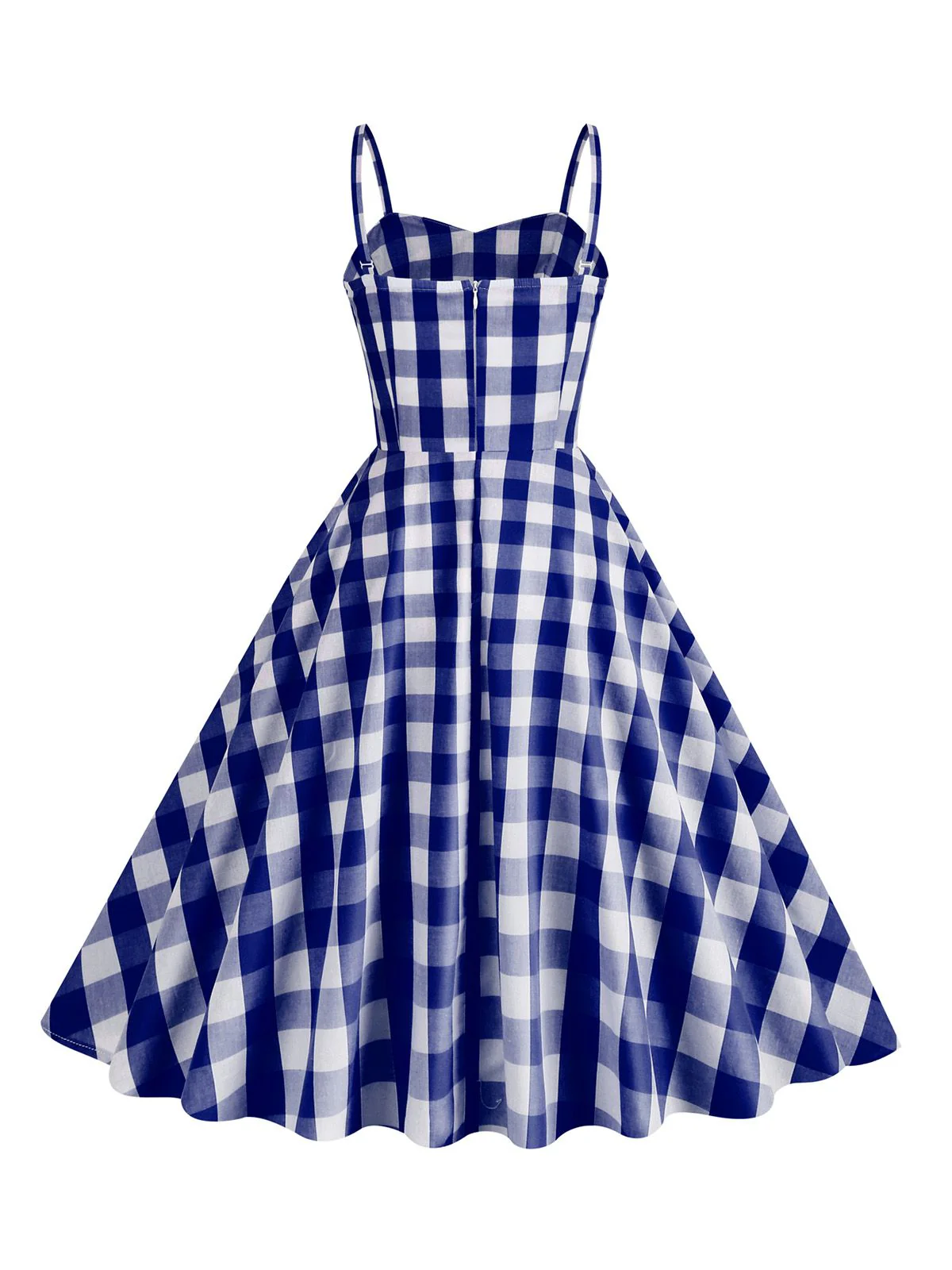 Robe trapèze à bretelles à carreaux des années 1950 - Image 6