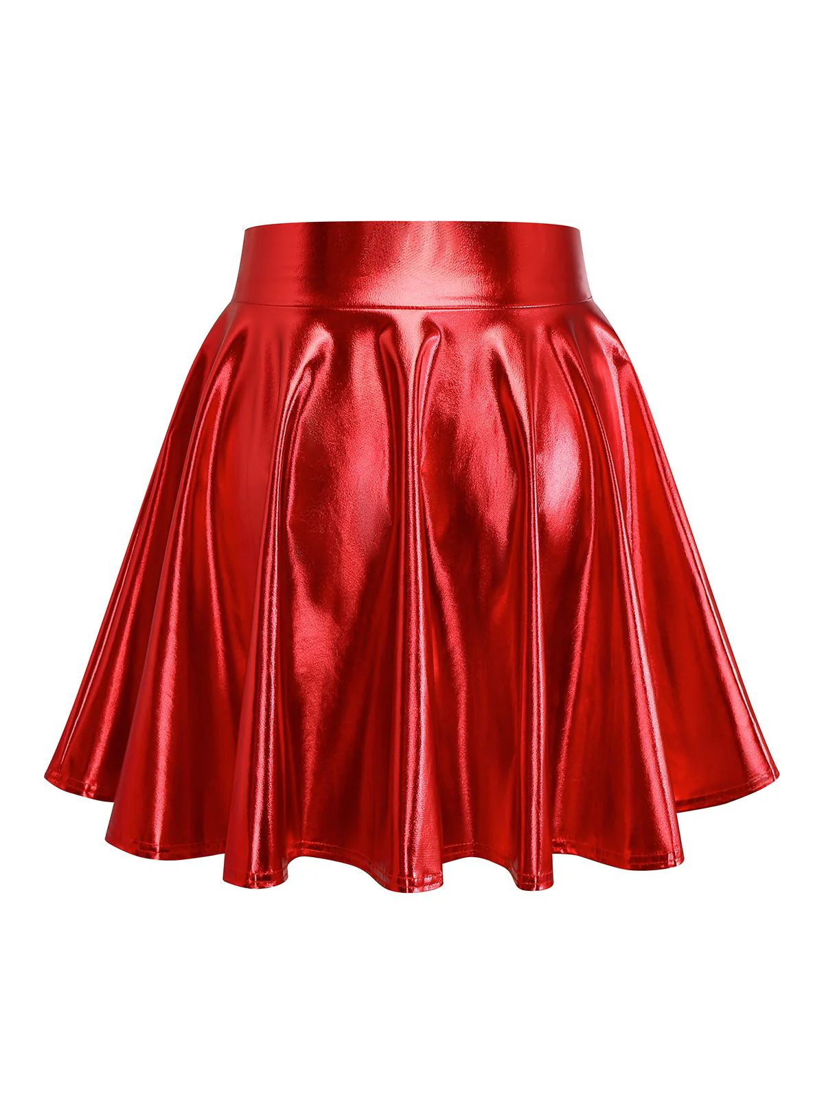 1970s Jupe plissée métallisée disco unie - Image 8