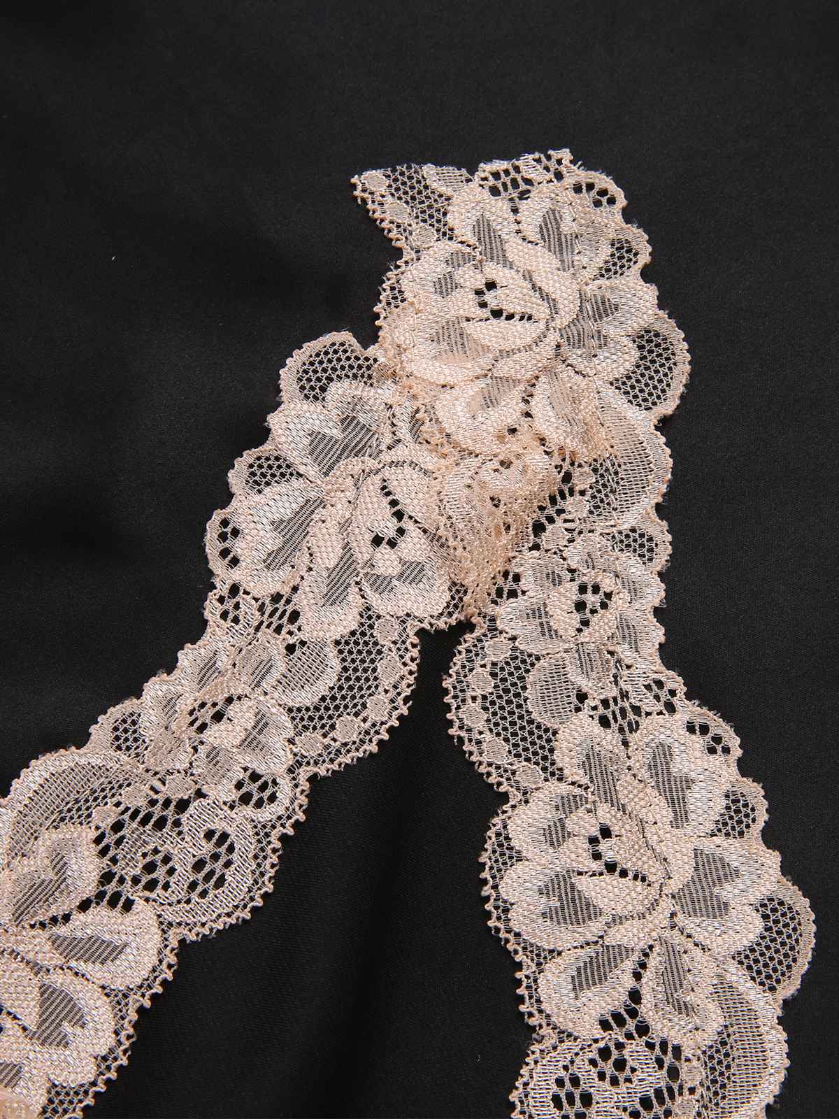 2PCS Chemise de nuit et peignoir à bretelles en dentelle des années 1970 - Image 16