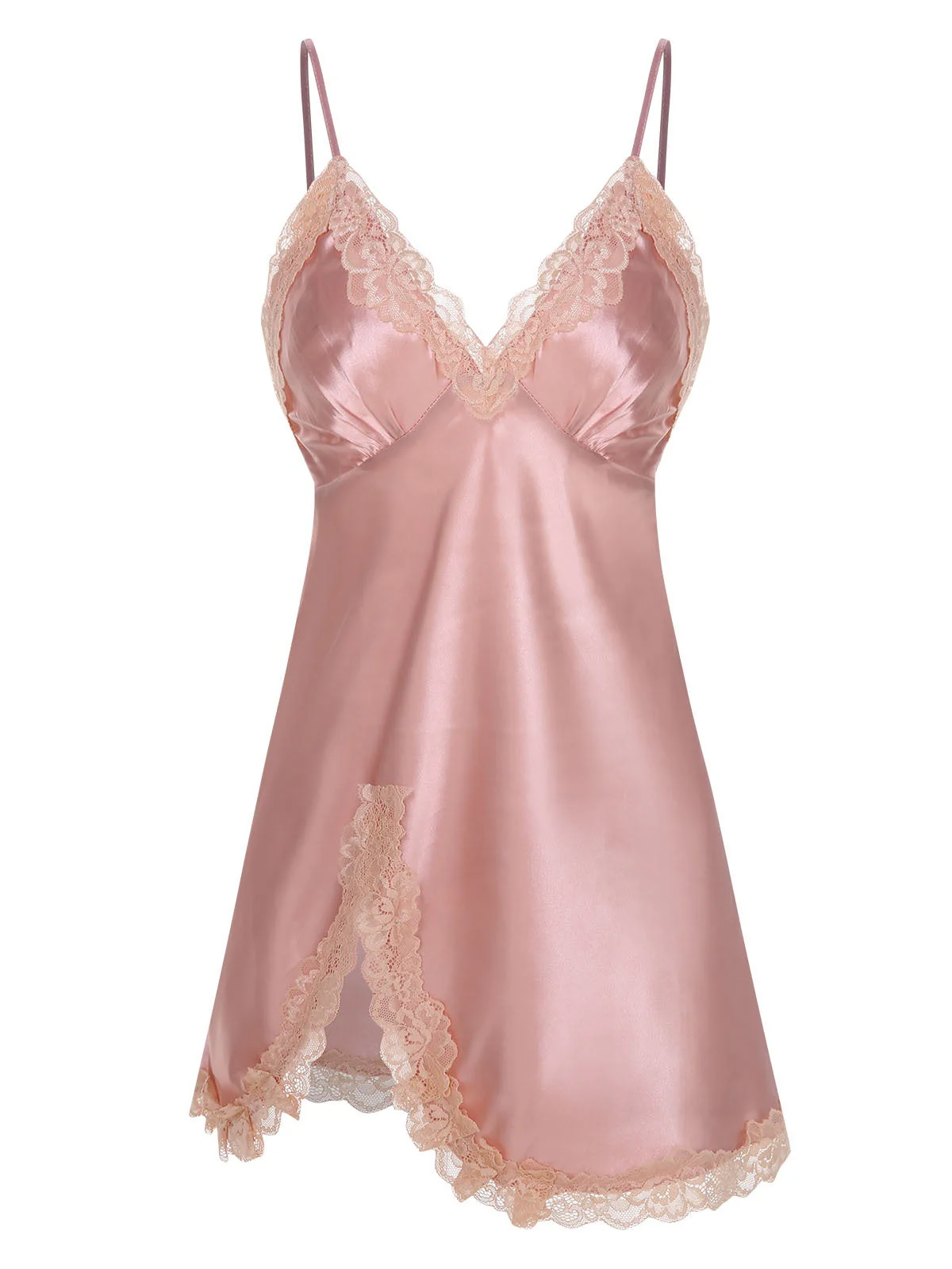 2PCS Chemise de nuit et peignoir à bretelles en dentelle des années 1970 - Image 9