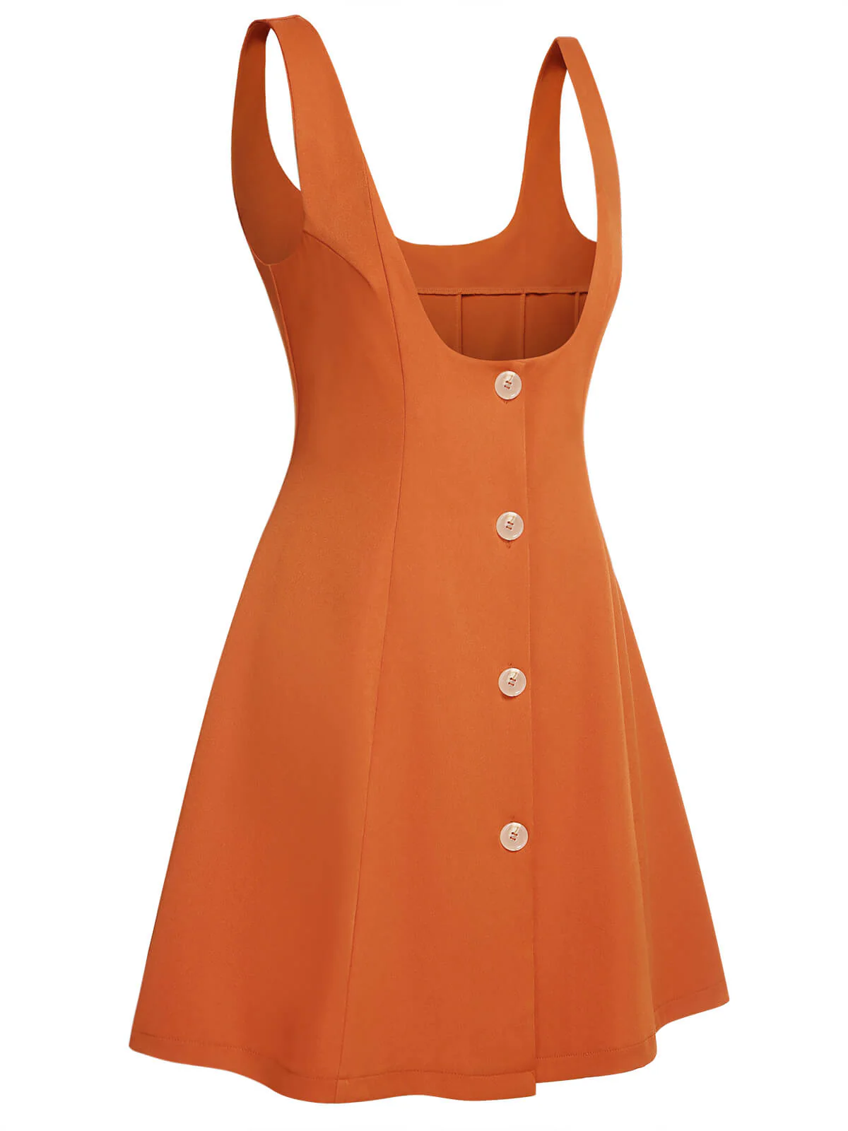 2PCS Chemise et jupe à fleurs orange années 1960 - Image 11