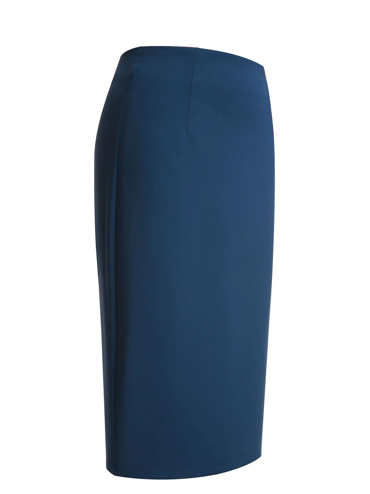 2PCS Chemise rayée bleu marine des années 1960 et jupe crayon unies - Image 14