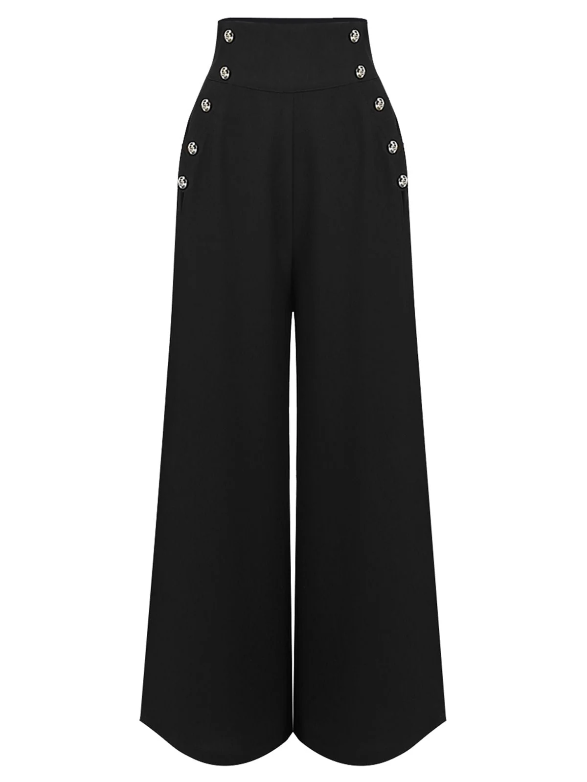 2PCS Chemisier à Perles Solides des Années 1930 et Pantalon à Bretelles - Image 3
