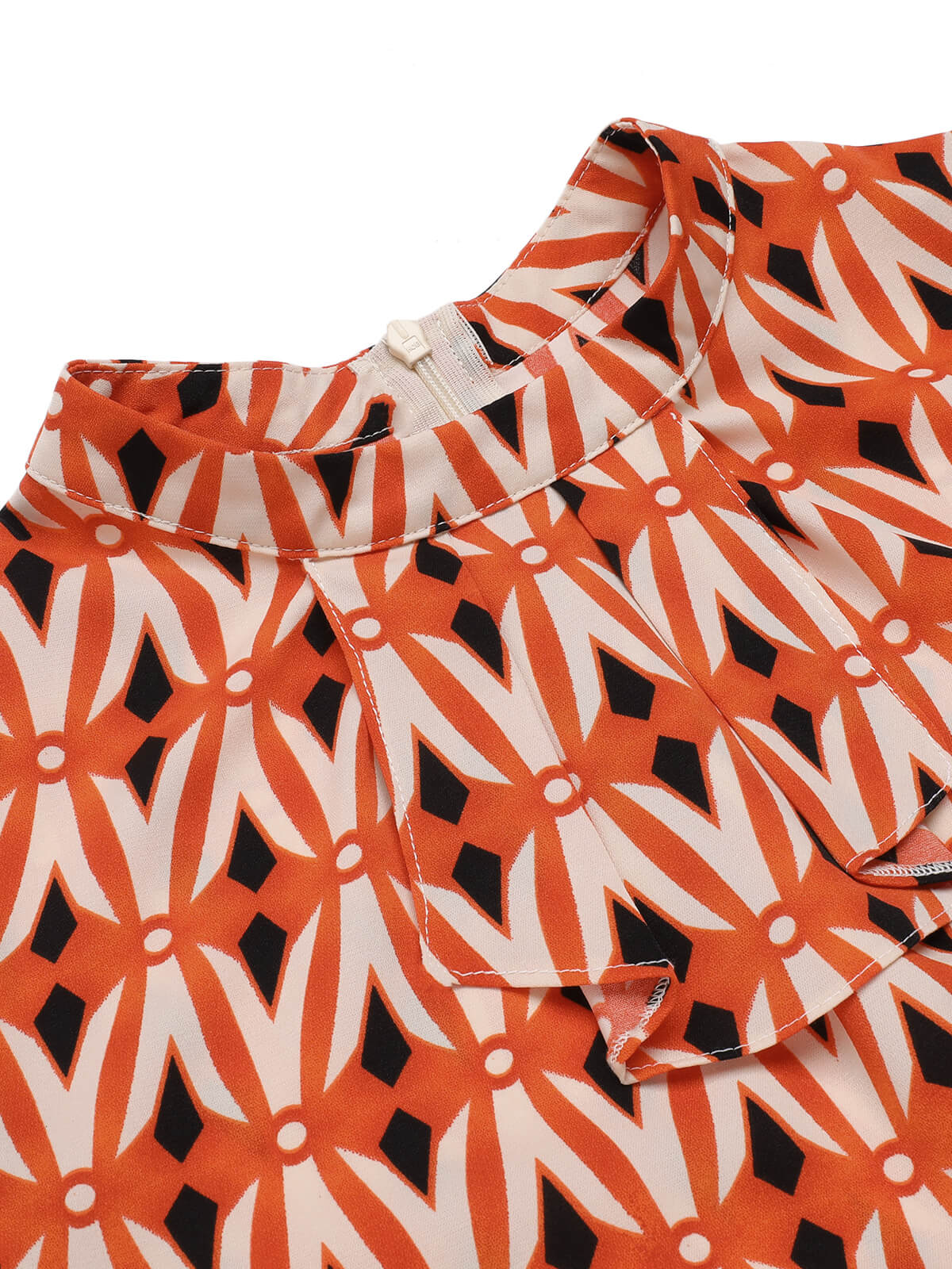 2PCS Chemisier orange des années 1960 et mini robe en tweed - Image 11