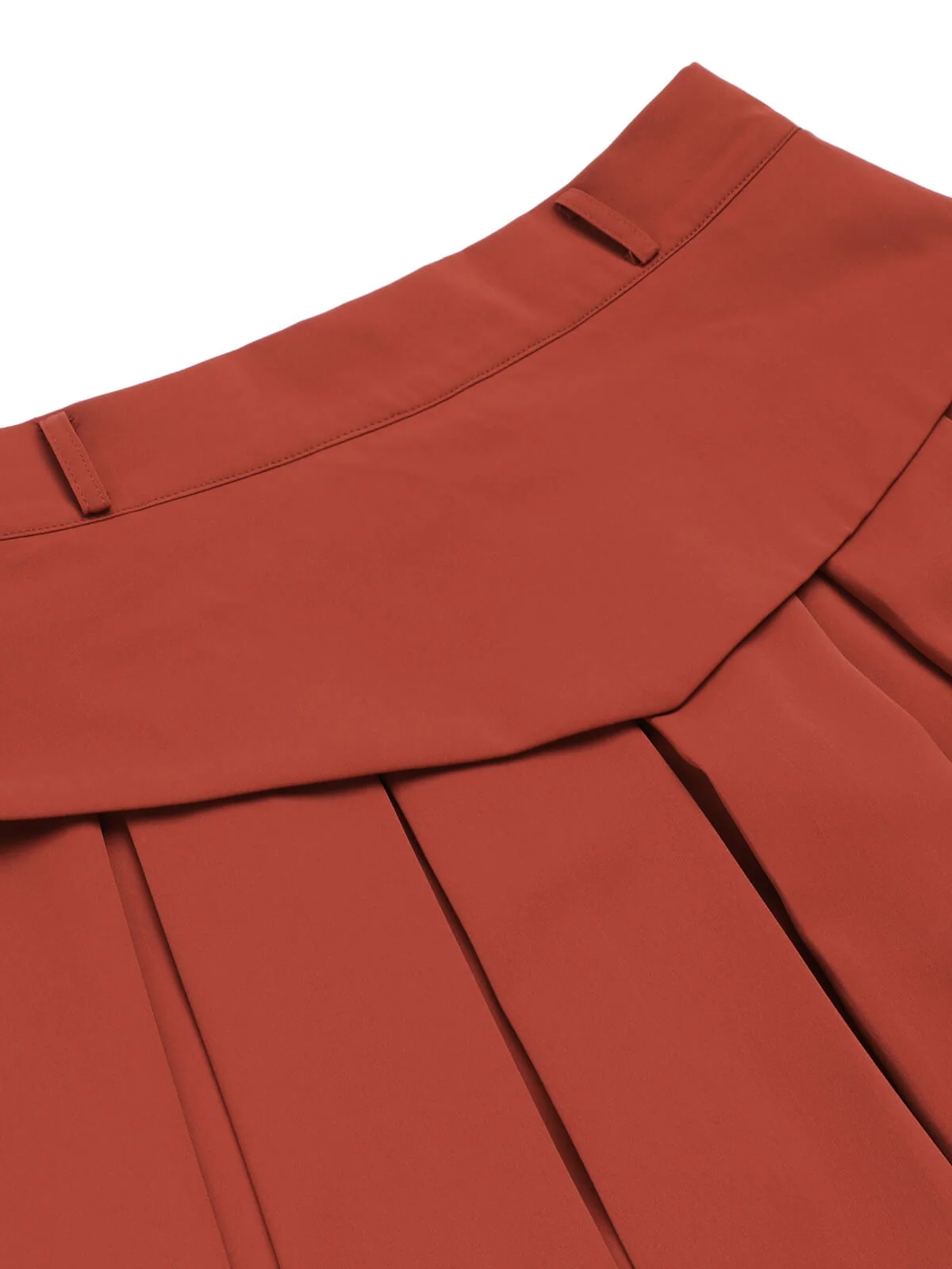 2PCS Chemisier rayé rouge orange des années 1950 et jupe plissée - Image 15