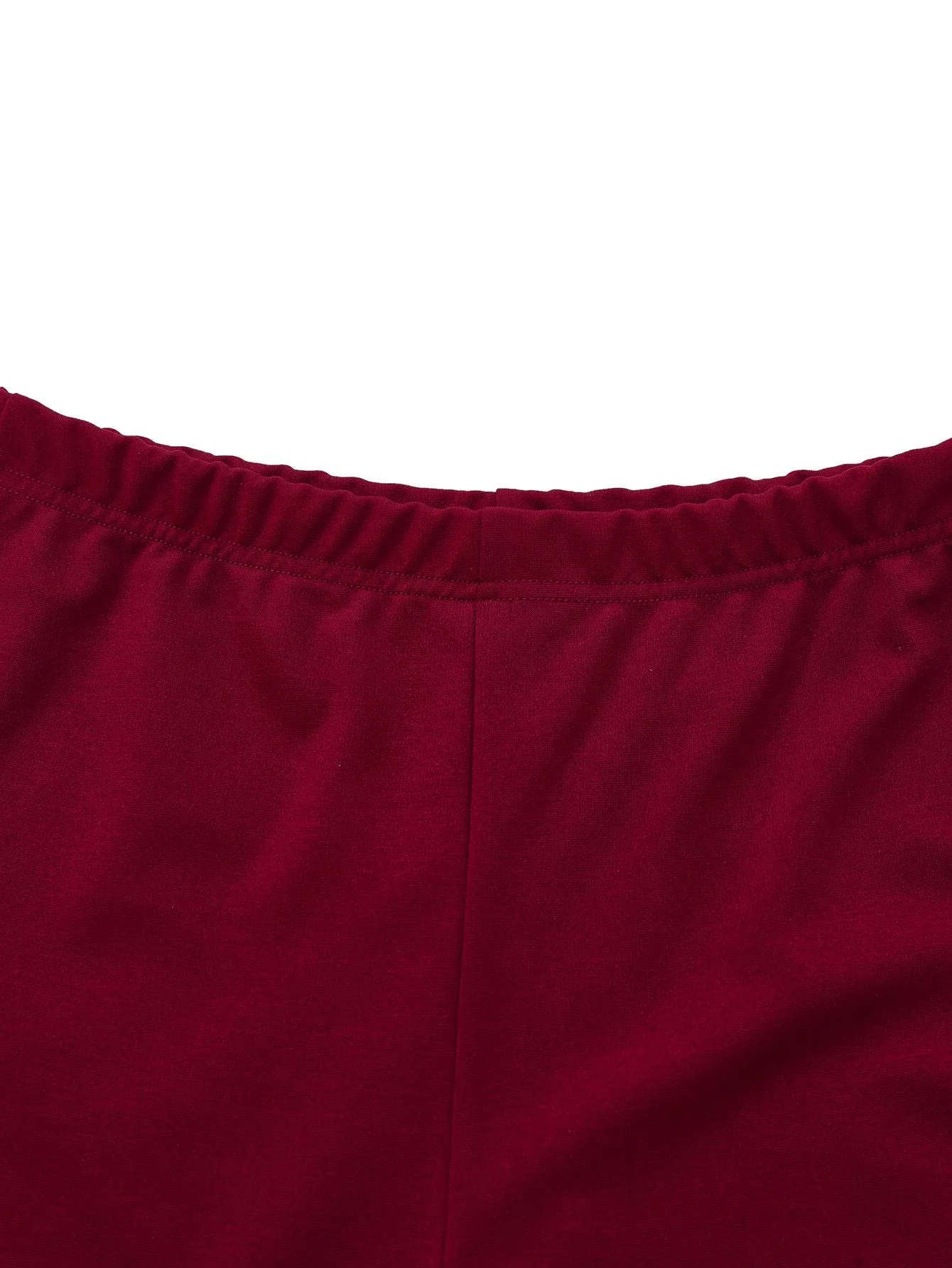 2PCS Ensemble Gilet et Pantalon Solide Col V Profond Ceinturé Années 1950 - Image 7