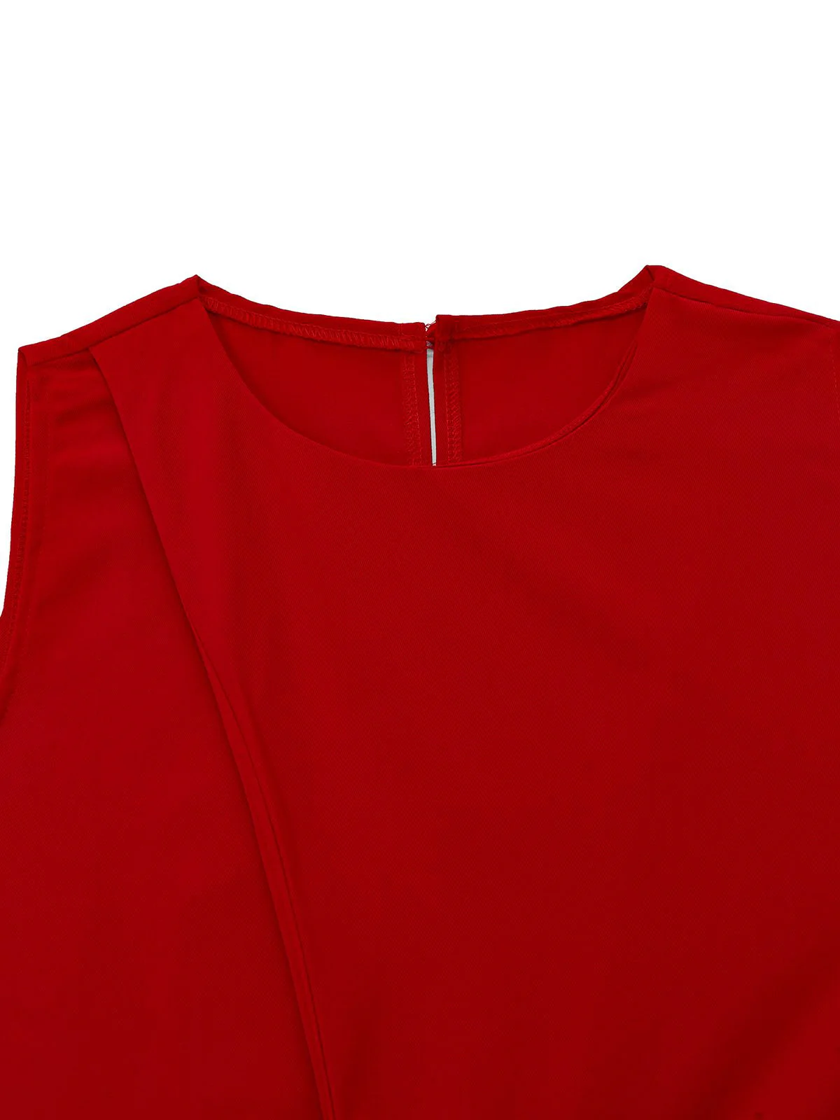 2PCS Ensemble Gilet Sans Manches Pantalon Ceinturé Années 1960 - Image 4