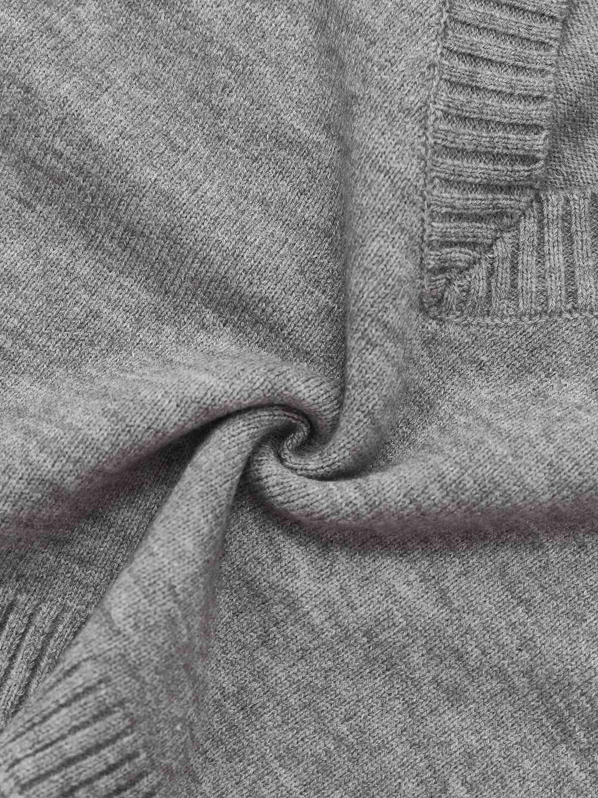 2PCS Haut et jupe en tricot gris à col en V années 1960 - Image 5