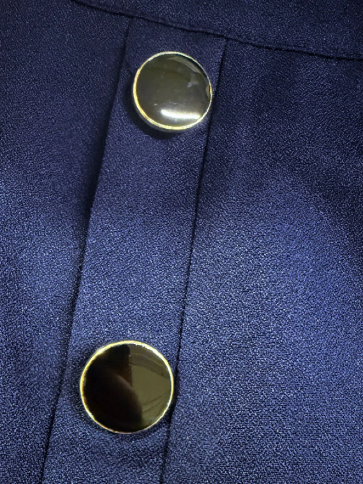 2PCS Haut Licou Rayé Et Short Boutonné Bleu Marine Années 1950 - Image 4