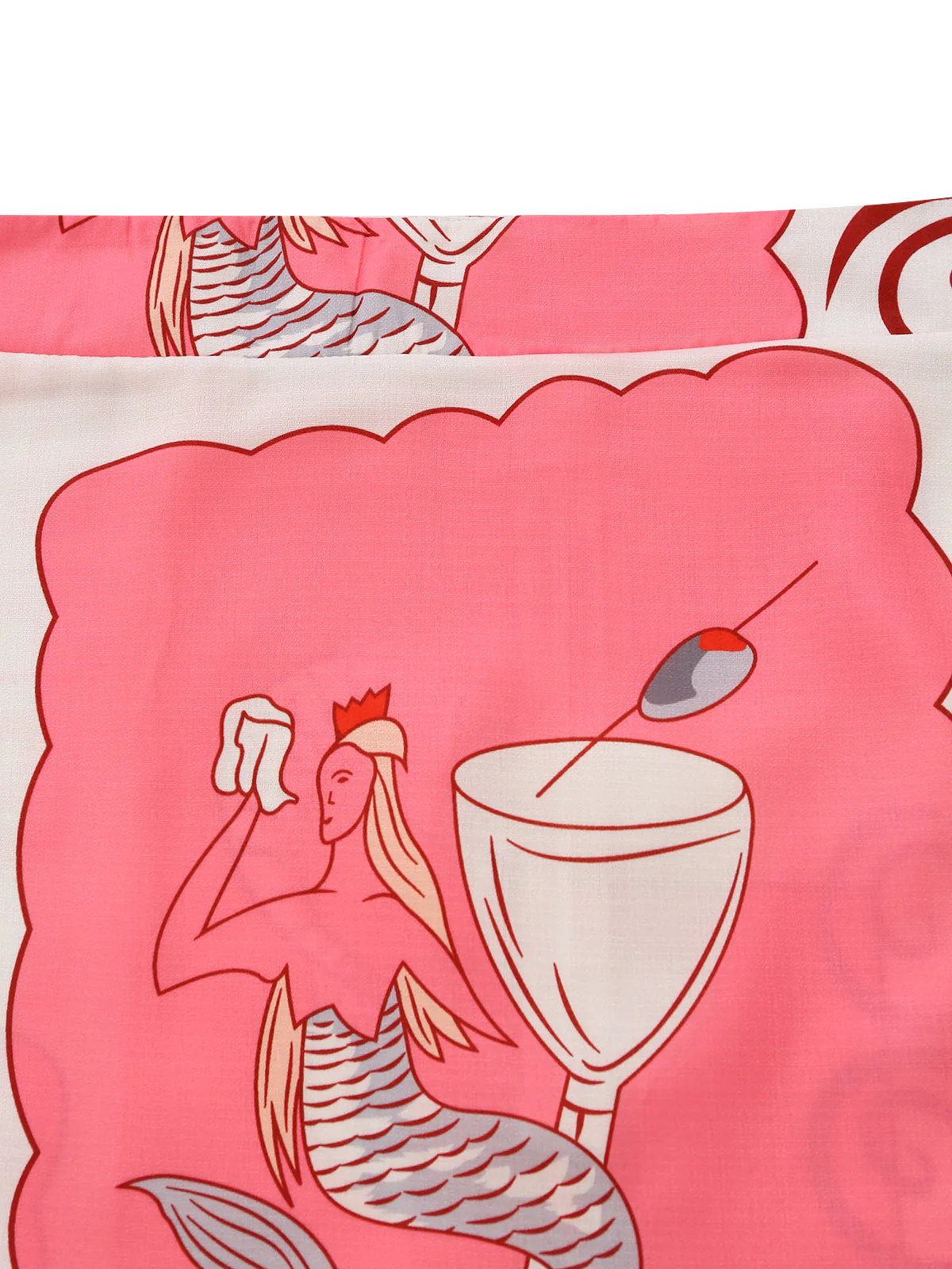 2PCS Haut Multicolore Imprimé Sirène Nœud et Jupe Années 40 - Image 5