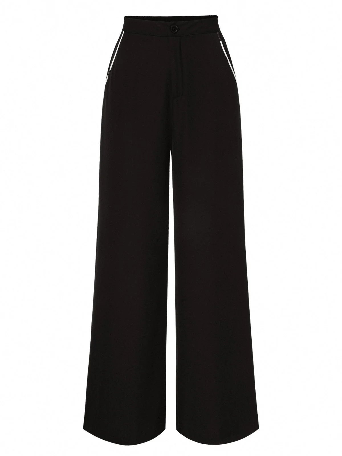 2PCS haut à pois et pantalon droit blanc et noir années 50 - Image 9