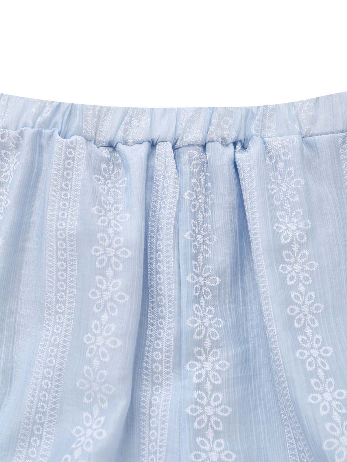 2PCS Haut Sans Manches Avec Nœud & Pantalon Blanc Années 1950 - Image 7