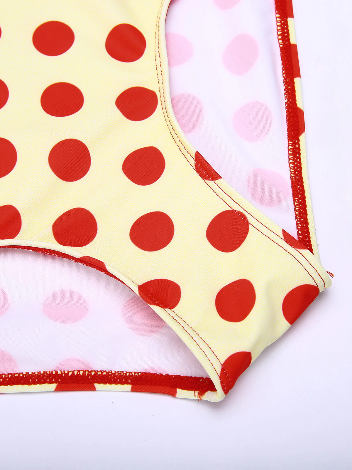2PCS Maillot de Bain dos nu Rouge à Pois - Image 7
