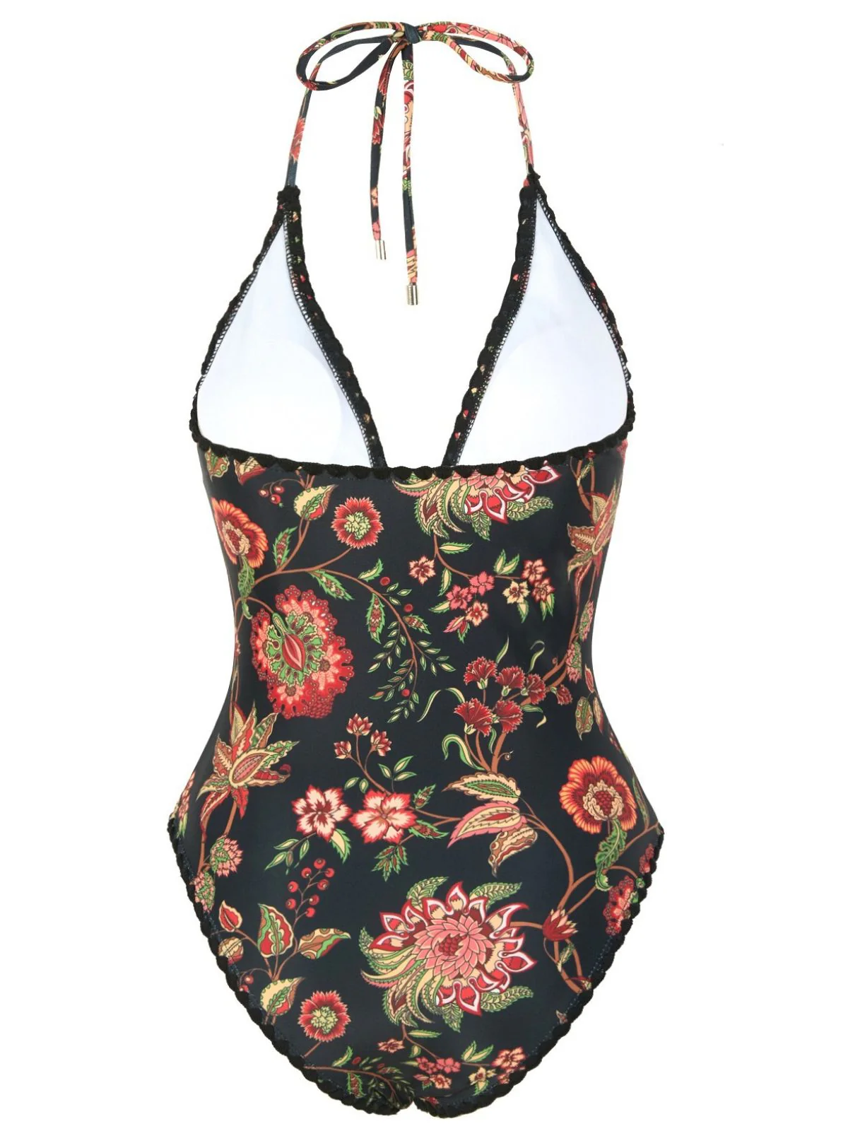 2PCS Maillot de bain et paréo à franges et décolleté en V profond années 1960 - Image 4