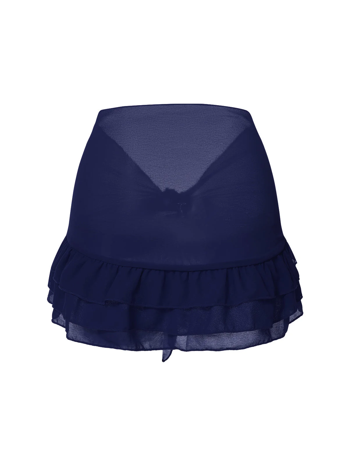 Cache maillot à Jupe en mousseline de soie rouge des années 1960 - Image 10