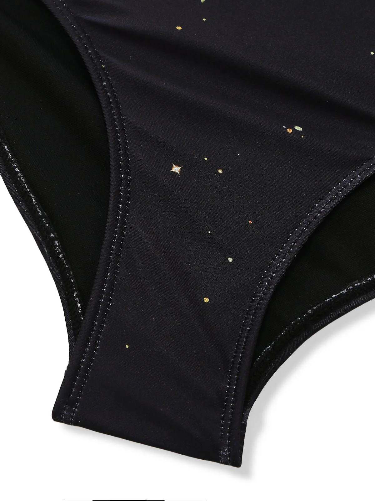 2PCS Maillot de bain paréo sequins dorés floral 3D 1980s - Image 10