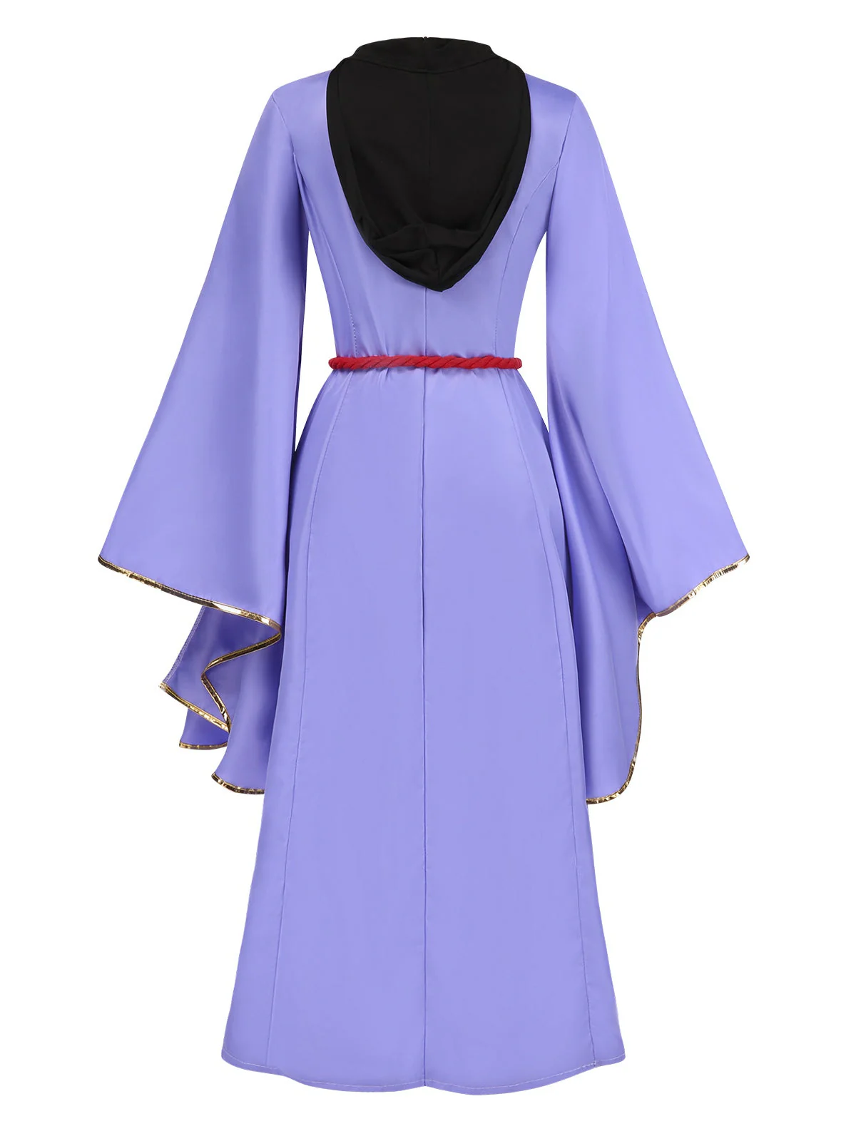 2PCS Robe et longue cape violettes de la méchante reine des années 40 - Image 2