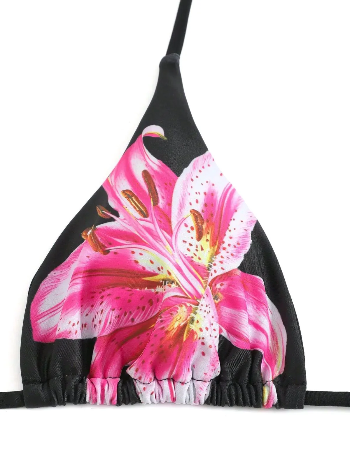 3PCS Bikini et Cache-Maillot Imprimé Lys Années 1950 - Image 3