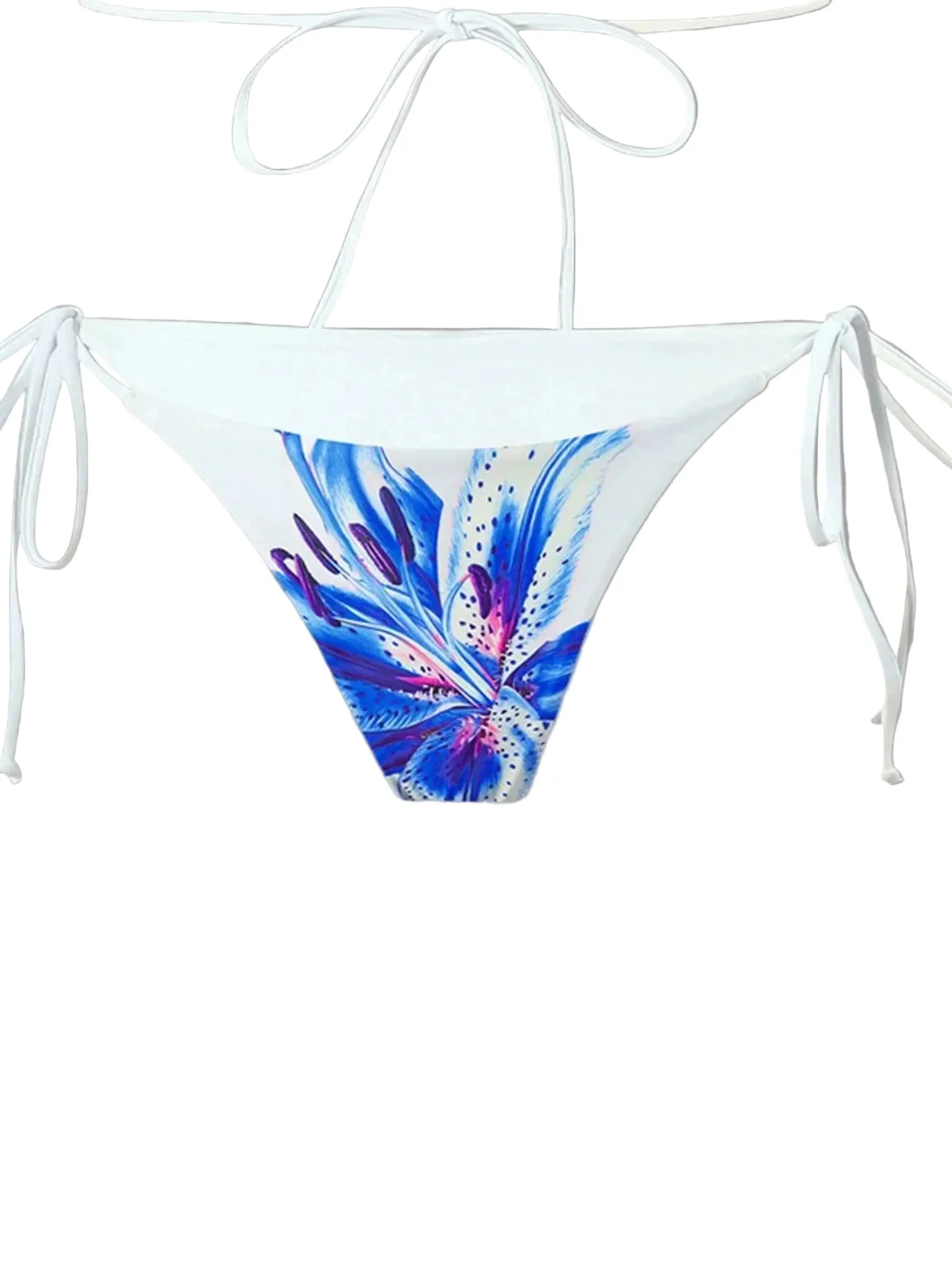 3PCS Bikini et Cache-Maillot Imprimé Lys Années 1950 - Image 7