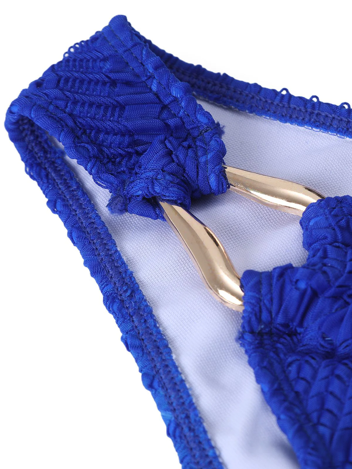3PCS Ensemble bikini dégradé bleu jupe plage - Image 5