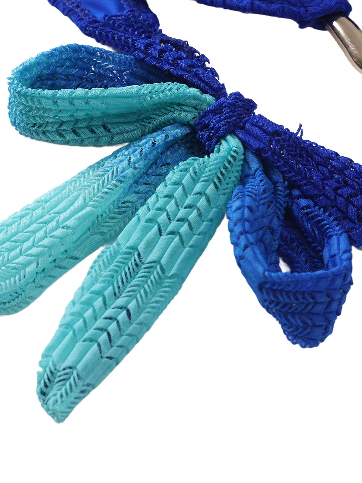 3PCS Ensemble bikini dégradé bleu jupe plage - Image 6