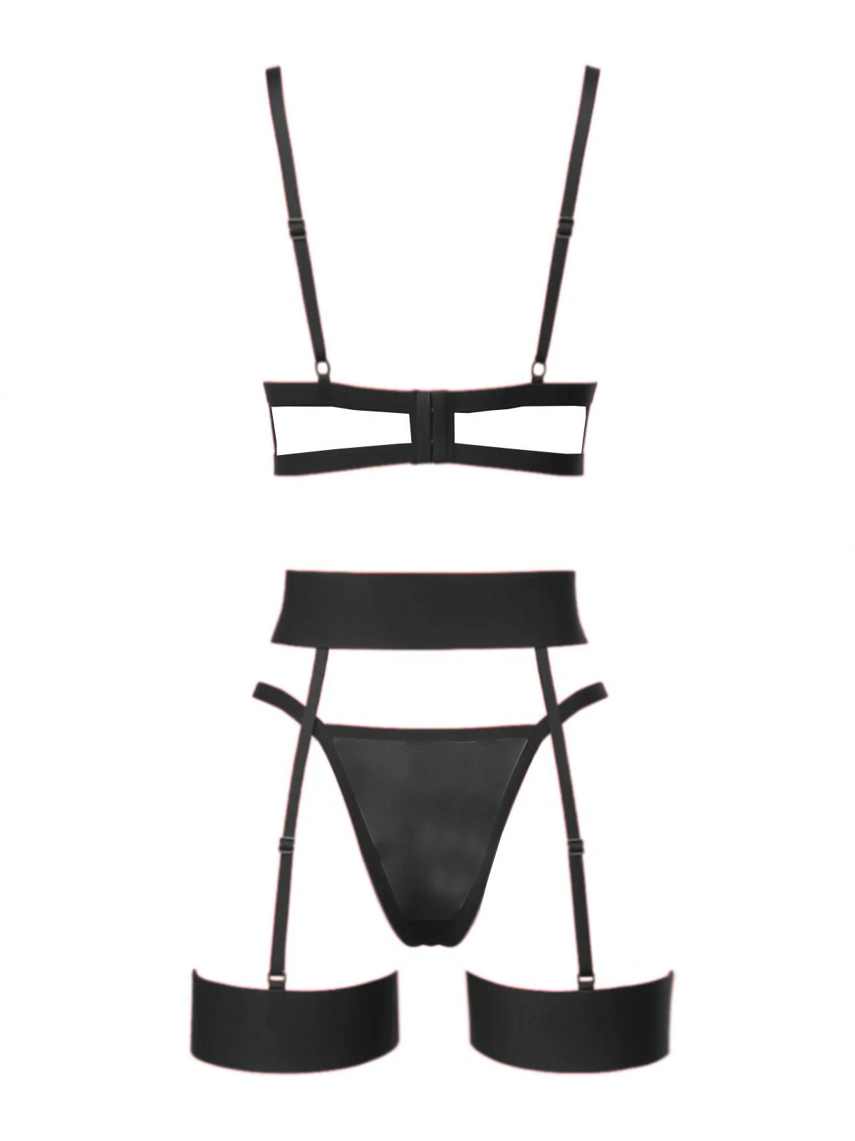 3PCS Ensemble de lingerie avec détail en dentelle et nœud des années 1980 - Image 9