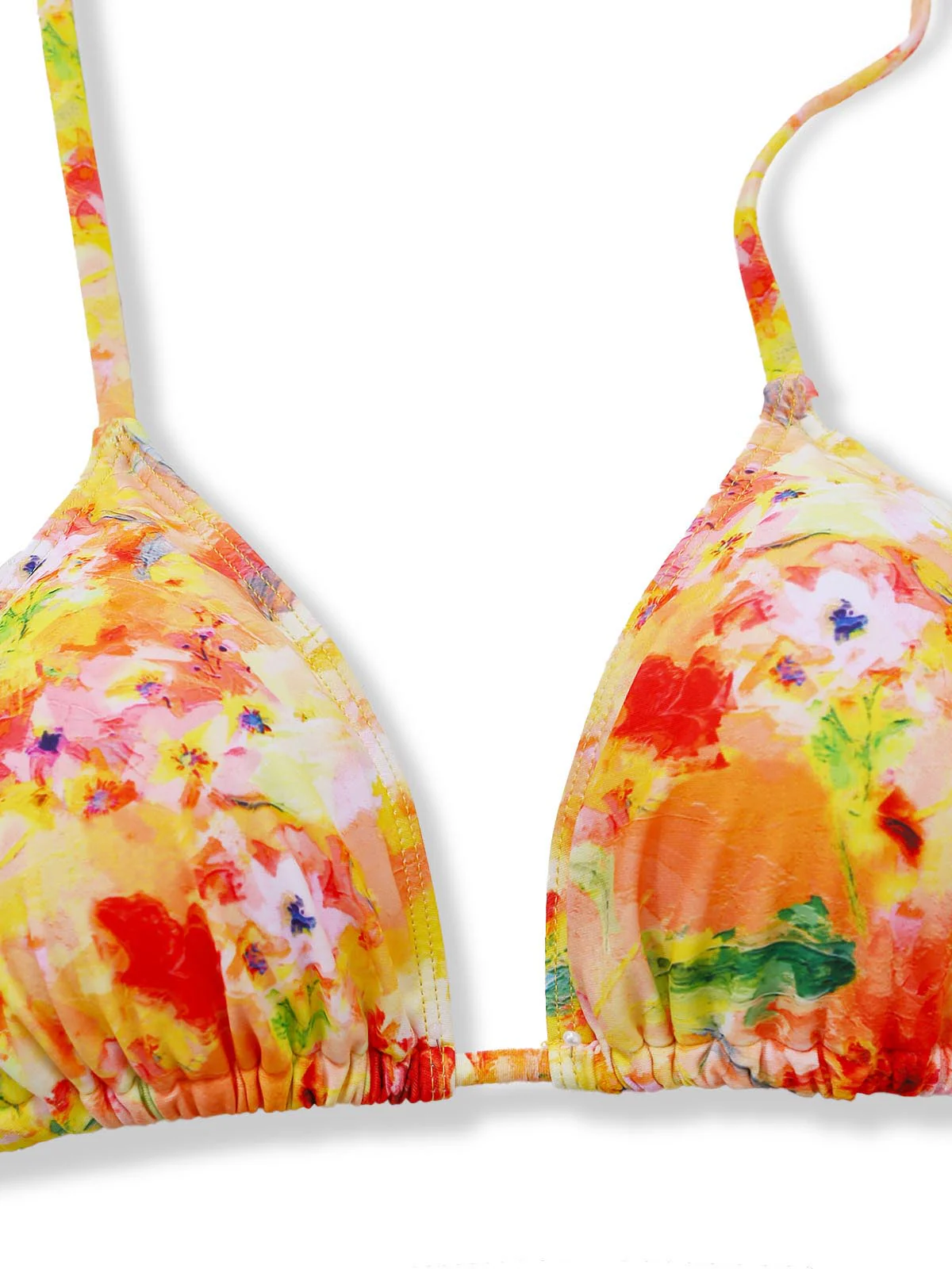 4PCS Bikini et Jupe De Plage À Fleurs Aquarelle Années 1960 - Image 4