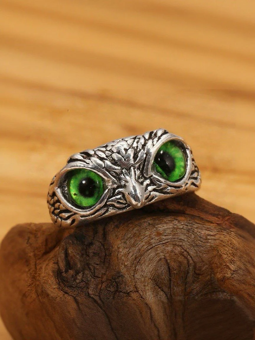 Bague vintage hibou mauvais œil - Image 2
