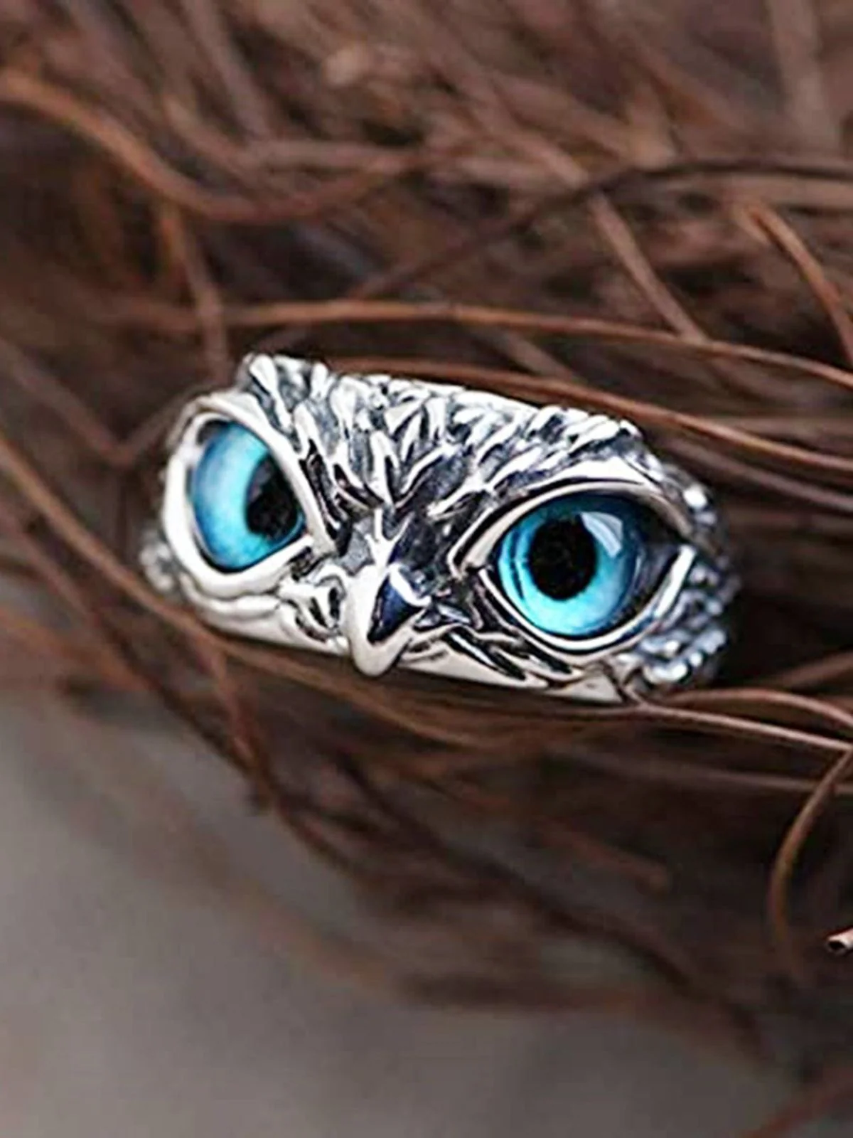 Bague vintage hibou mauvais œil - Image 3