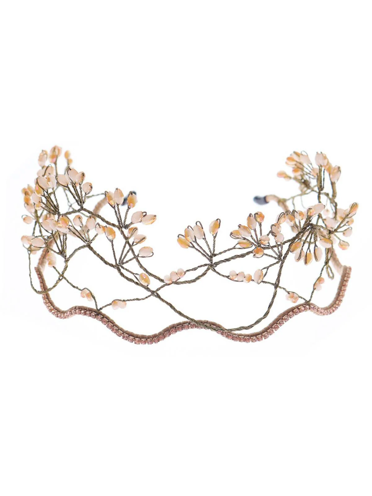 Bandeau d'élasticité rétro en perles de cristal - Image 3