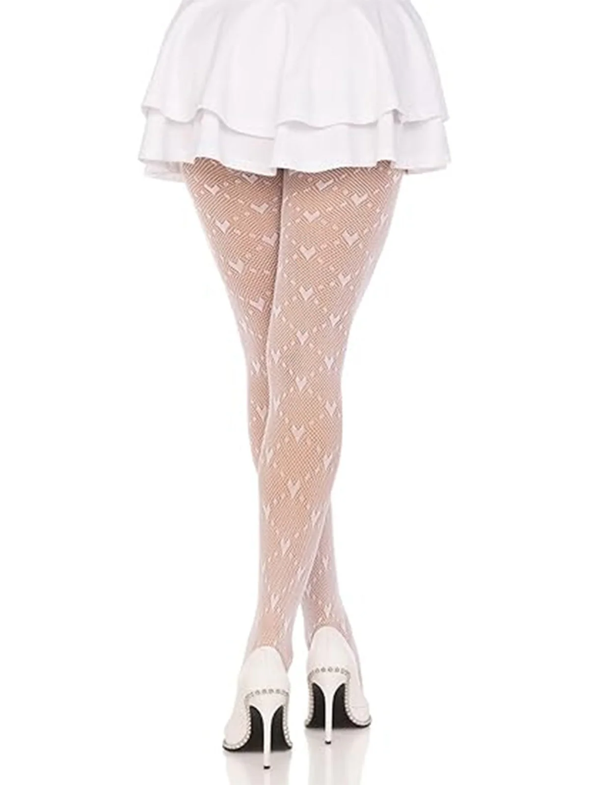Bas collants rétro à lignes argyle en forme de cœur - Image 11