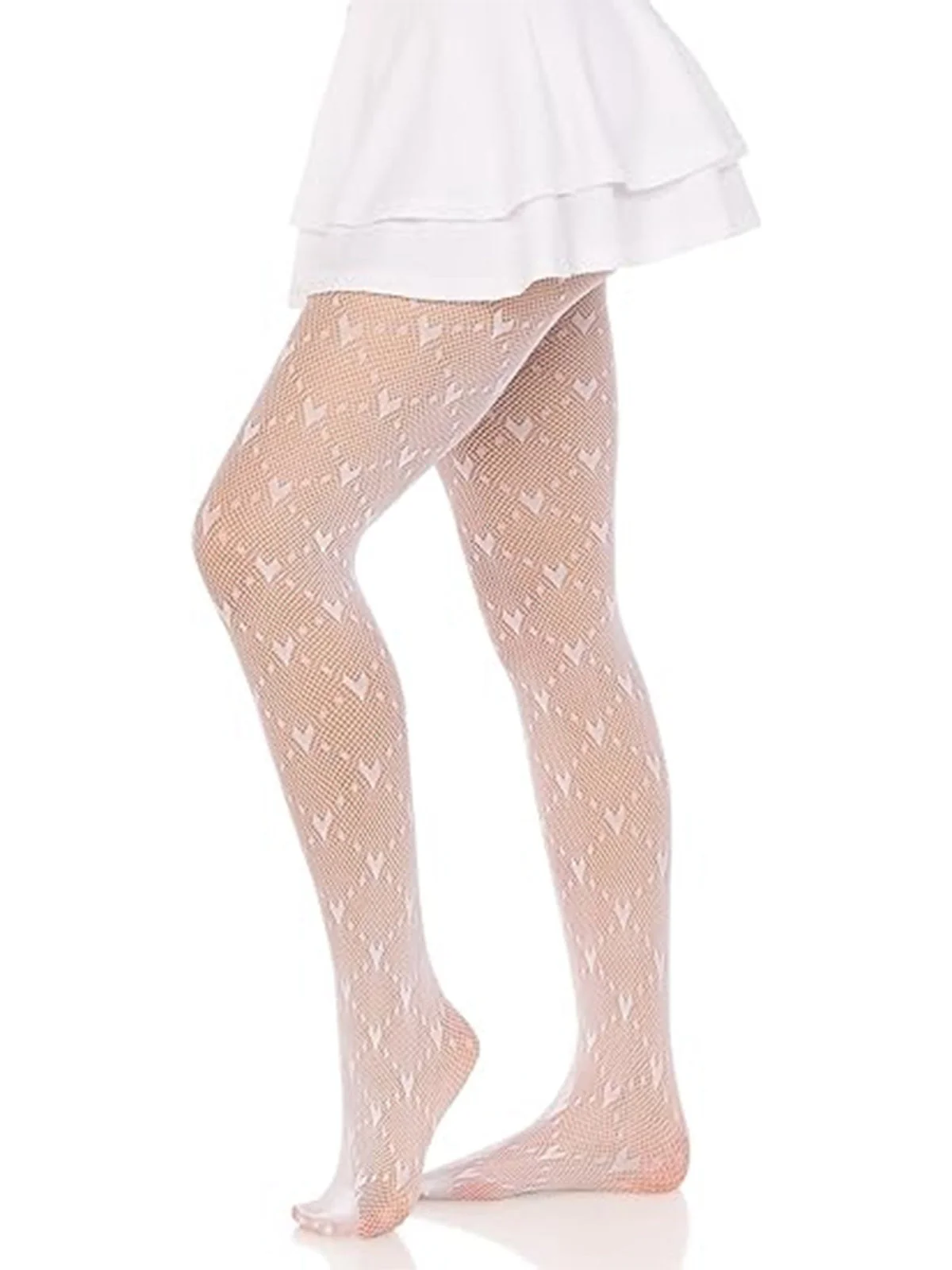 Bas collants rétro à lignes argyle en forme de cœur - Image 13
