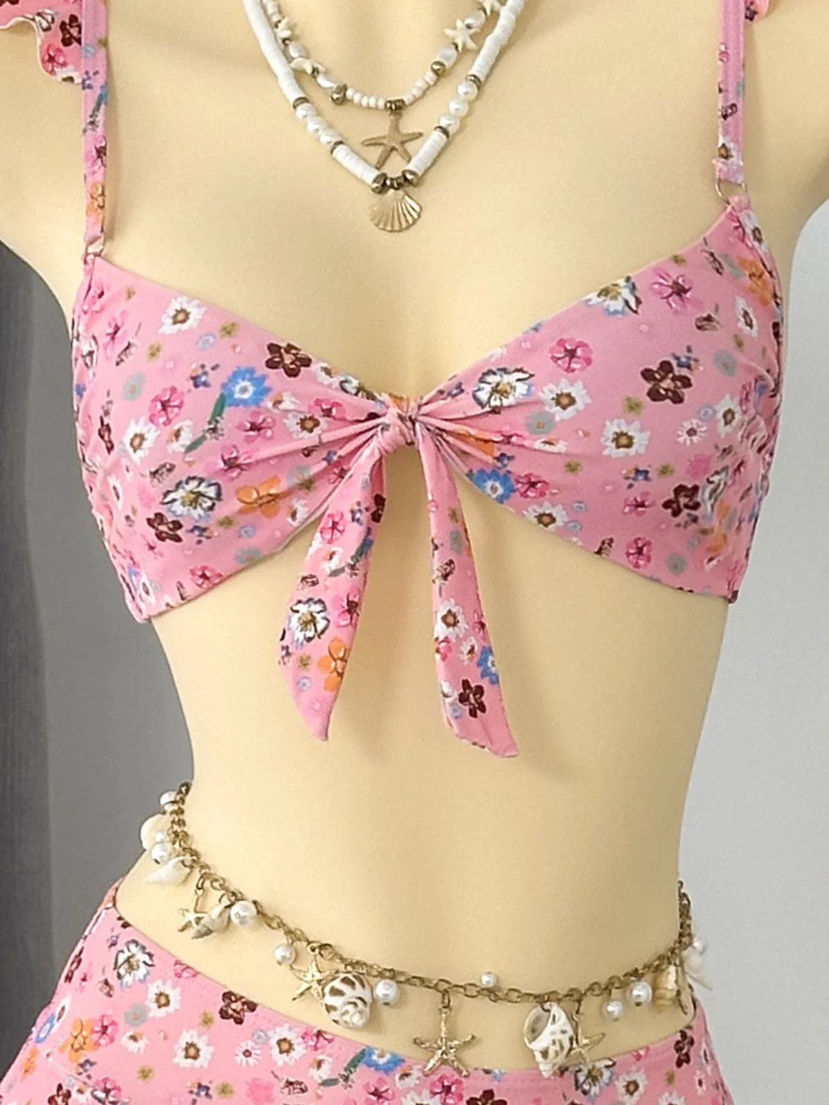 Bikini à Volants Fleurs avec Dentelle Années 1940 - Image 7