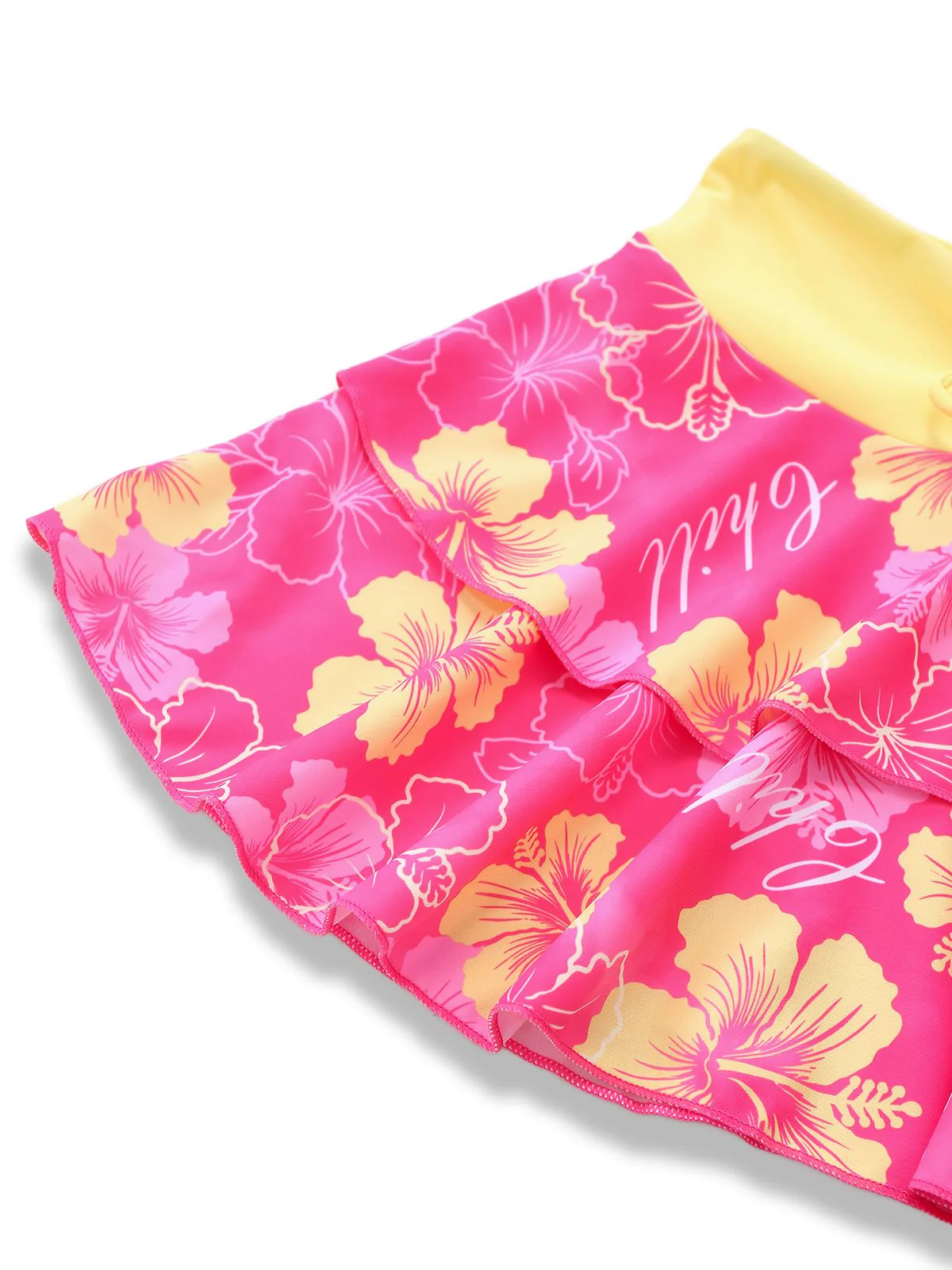 Ensemble bikini rose à imprimé floral et à volants 1960s - Image 10
