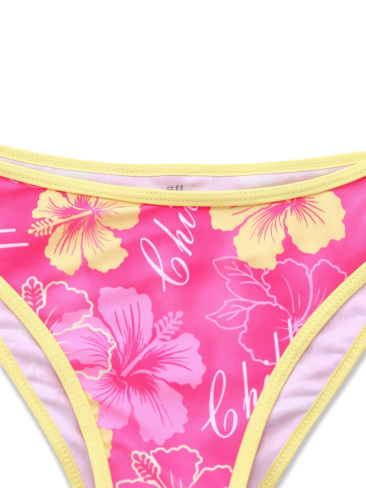 Ensemble bikini rose à imprimé floral et à volants 1960s - Image 11