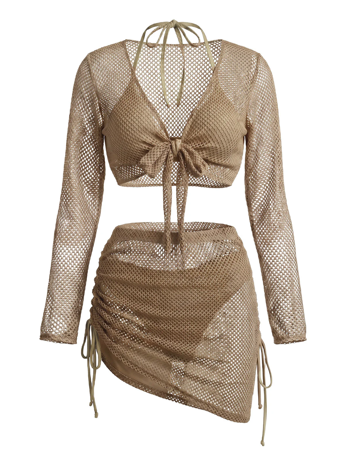 Bikini Col Licou et Cache-Maillot en Maille Années 50 - Image 5