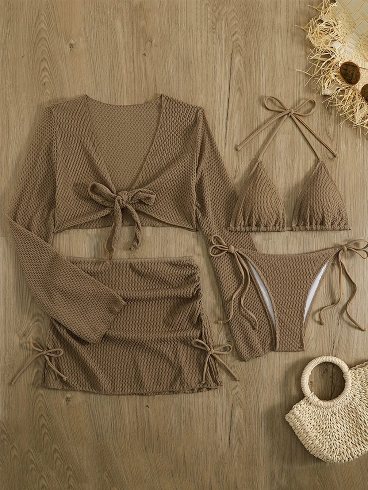 Bikini Col Licou et Cache-Maillot en Maille Années 50 - Image 6