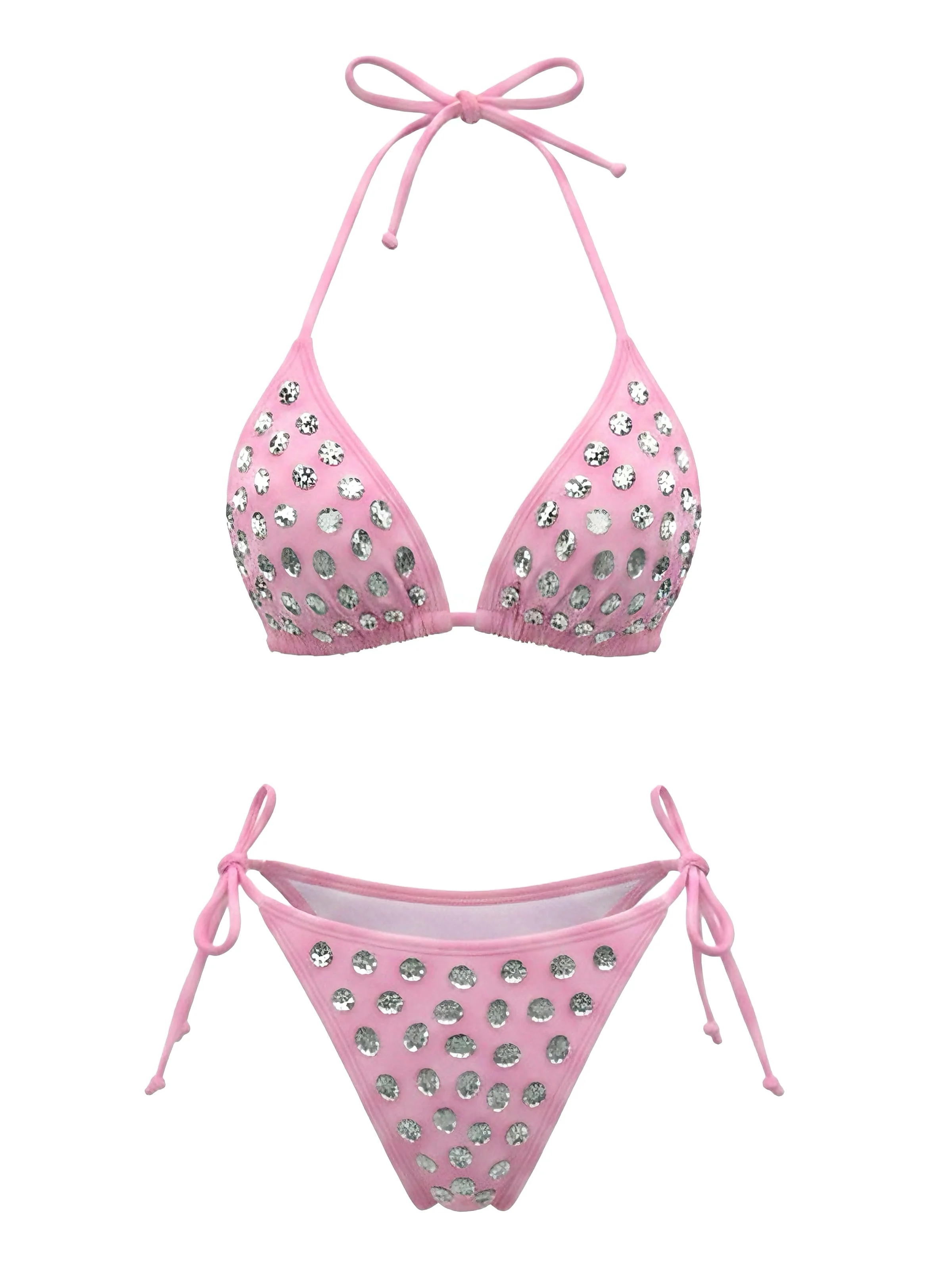 Bikini Col Licou Strass Années 80 - Image 8