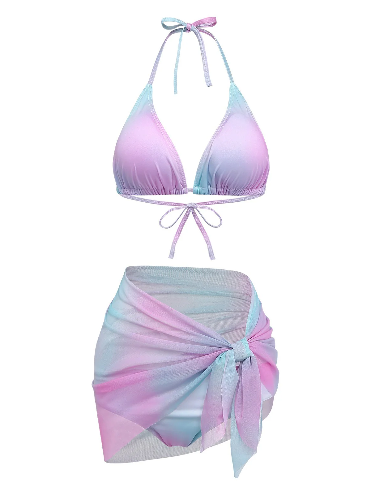Bikini Dos Nu Ombré et Cache-Maillot Y2K 2000s - Image 2