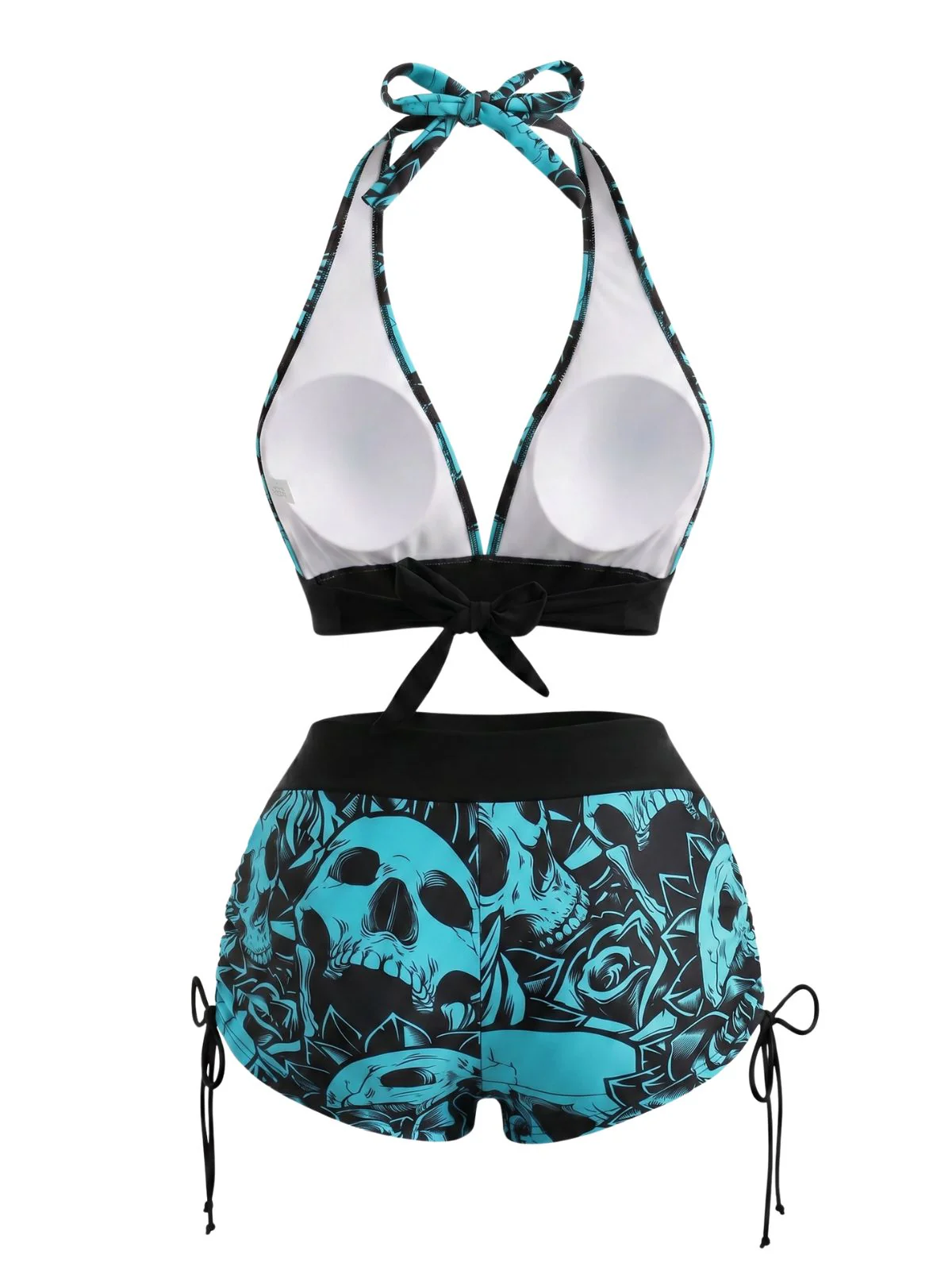 Bikini Tête de Mort Gothique Col Licou Années 1950 - Image 2