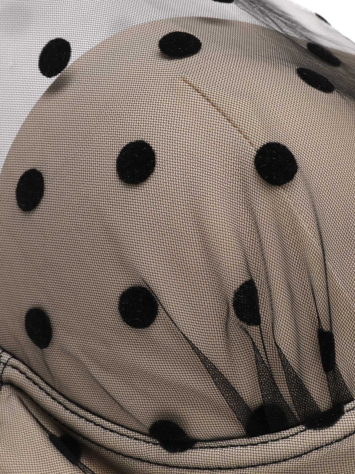 Maillot de bain en maille à pois noir des années 1950 - Image 5