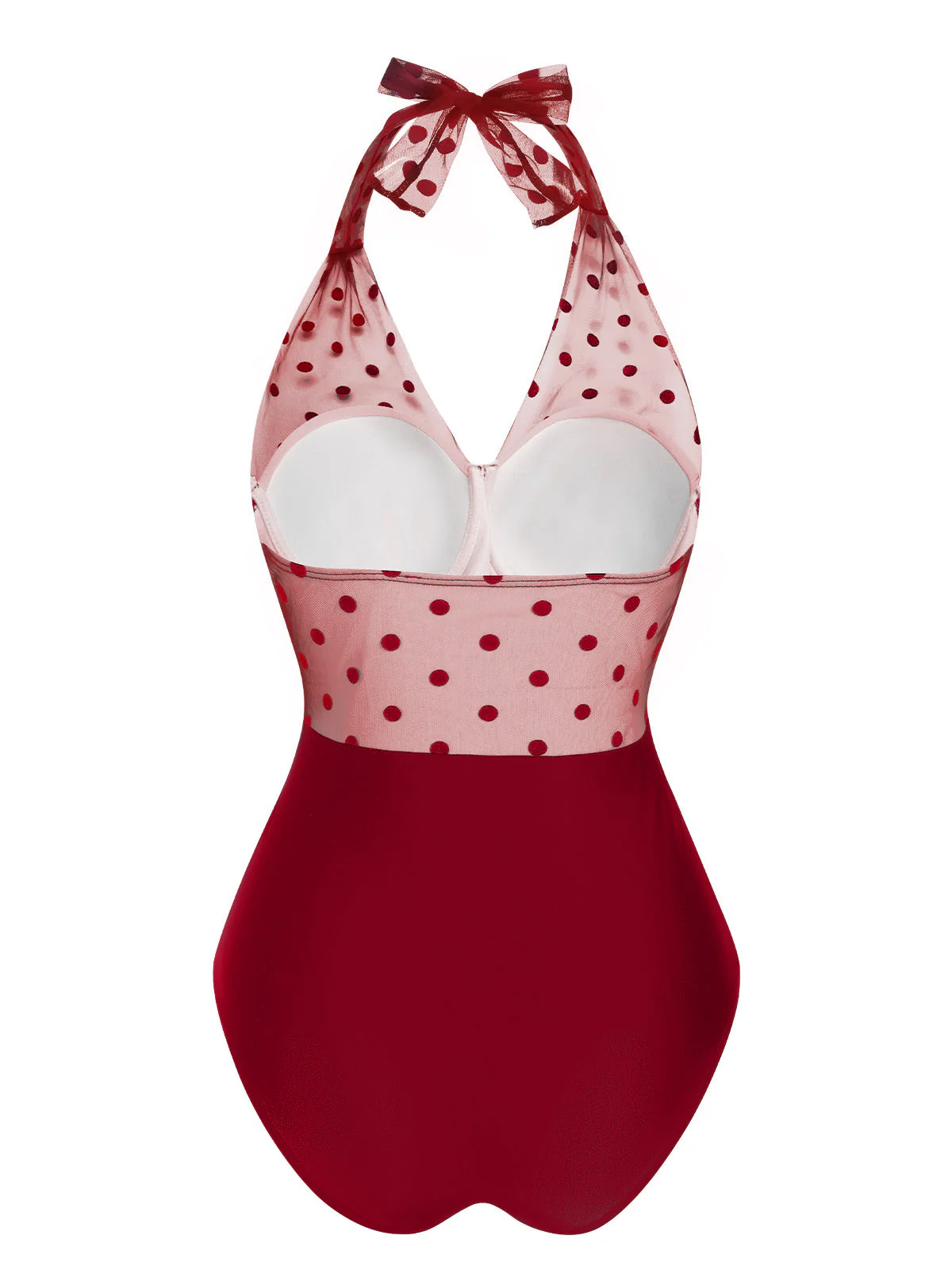 Maillot de bain en maille à pois noir des années 1950 - Image 9