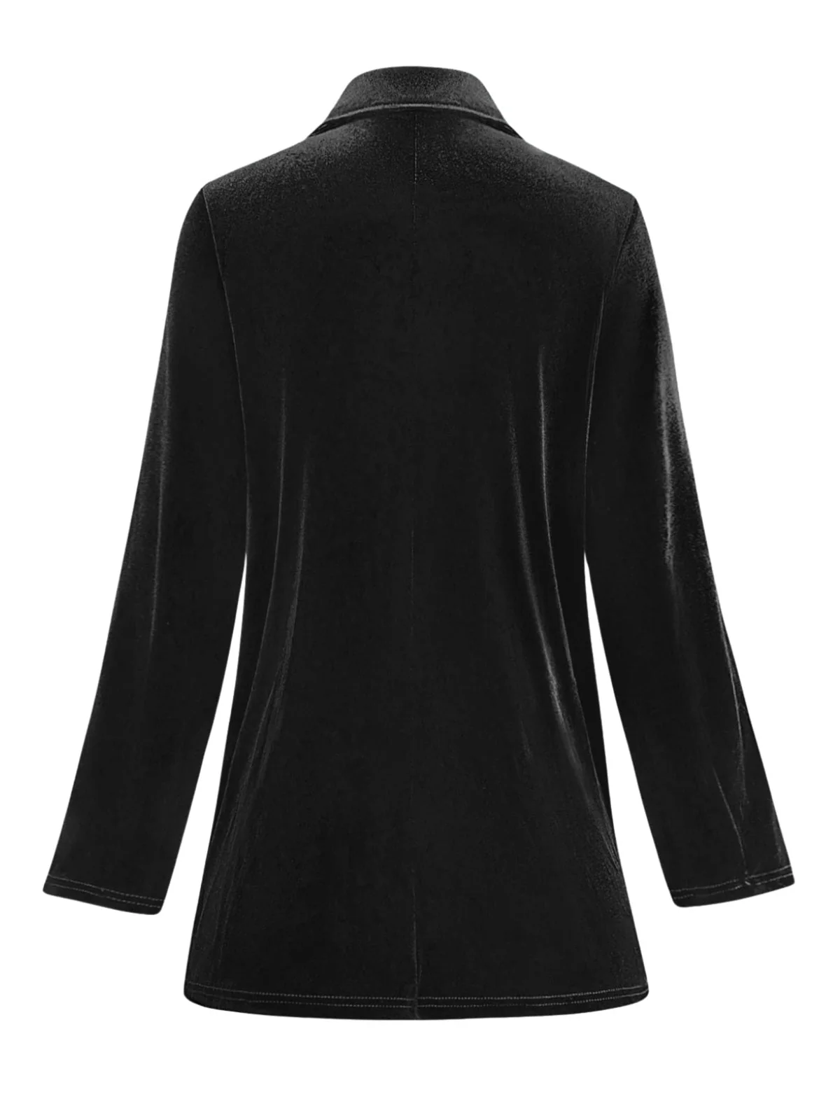 Blazer croisé en velours uni des années 1980 - Image 5