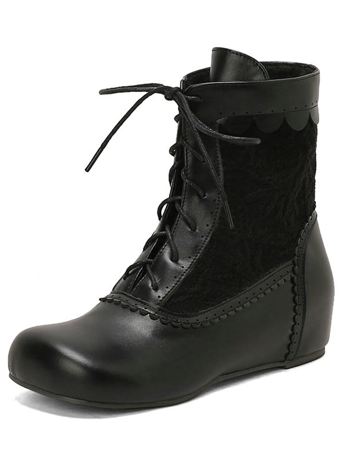 Bottes à lacets brodées vintage avec talon intérieur - Image 15