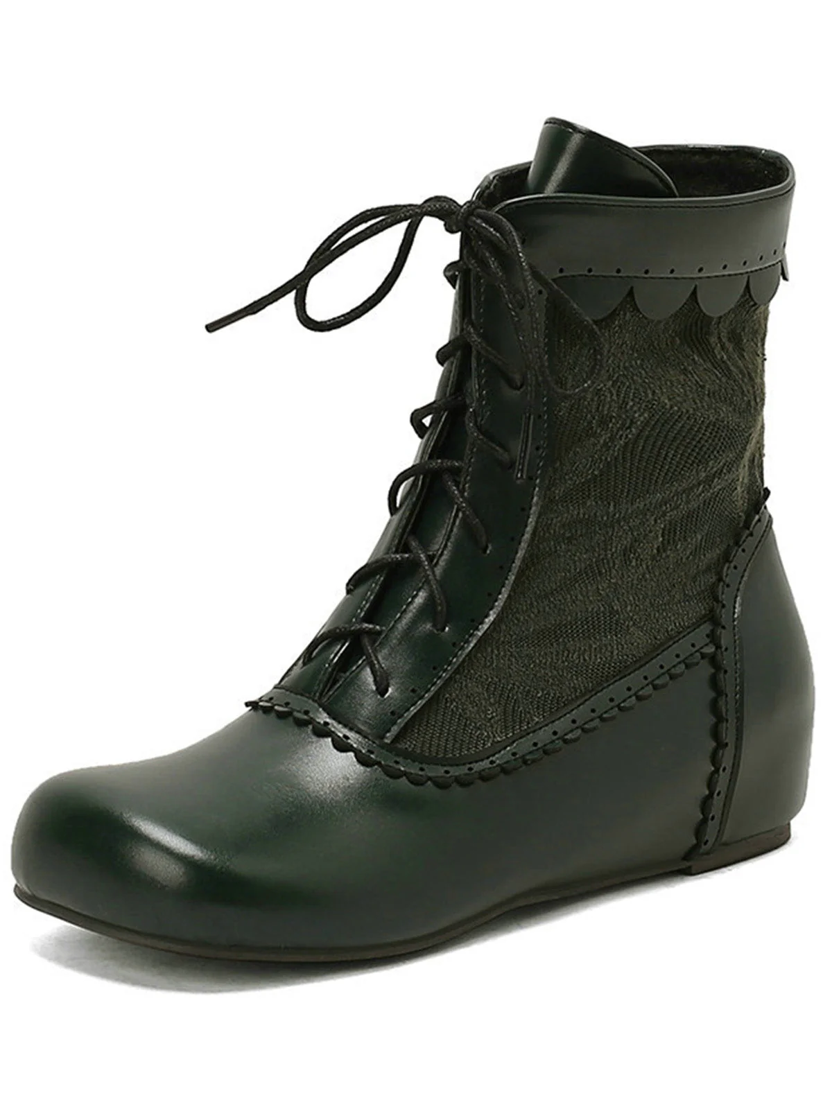 Bottes à lacets brodées vintage avec talon intérieur - Image 16