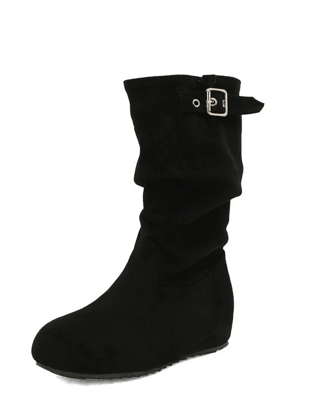 Bottes compensées en daim avec boucle - Image 4