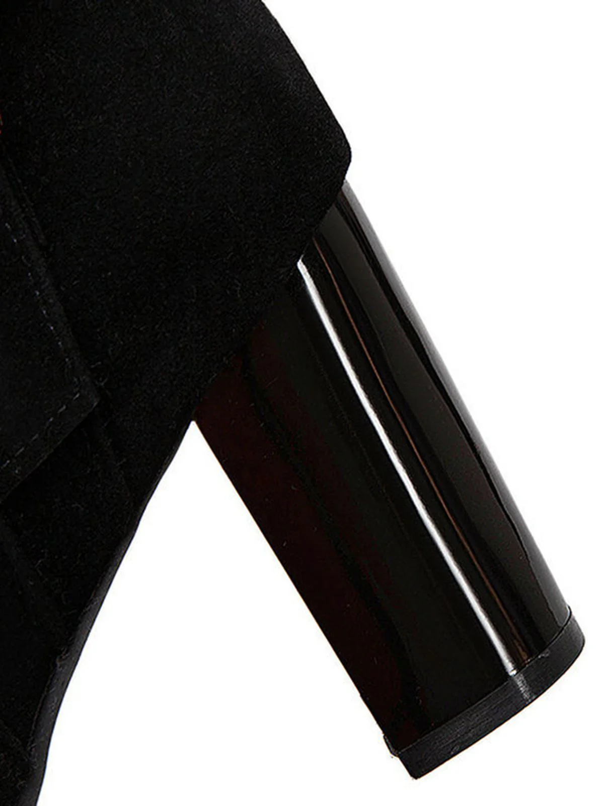 Bottes Courtes Retro Plus Velours Gros Talons - Image 6
