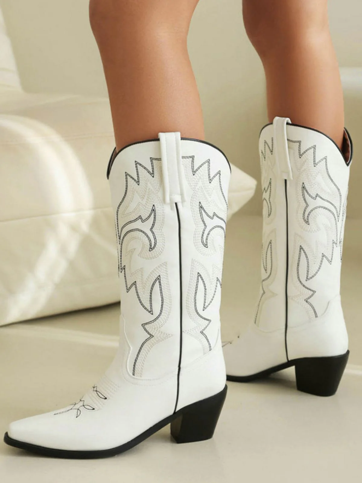 Bottes de cowboy western brodées vintage - Image 4